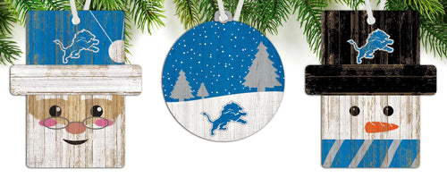 Wholesale NFL0984-Ornament 3 pack (0978, 0980, 0981) / N0984-Detroit Lions