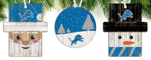 Wholesale NFL0984-Ornament 3 pack (0978, 0980, 0981) / N0984-Detroit Lions
