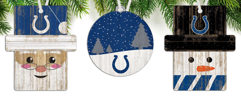 Wholesale NFL0984-Ornament 3 pack (0978, 0980, 0981) / N0984-Indianapolis Colts