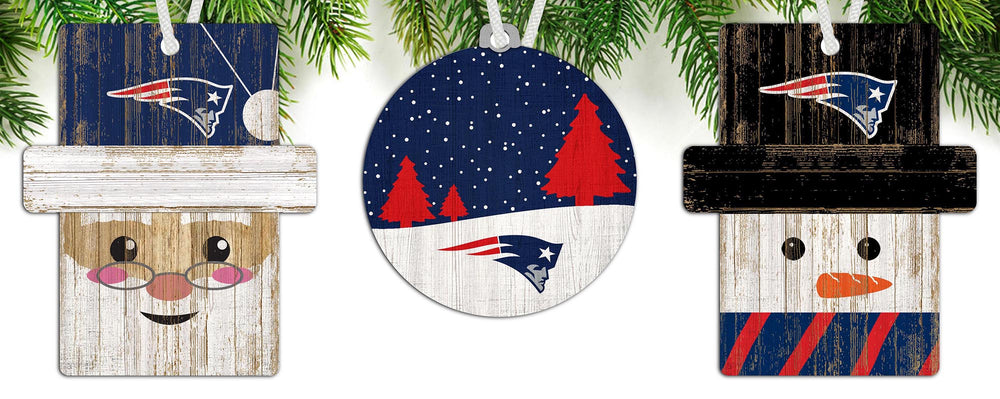 Wholesale NFL0984-Ornament 3 pack (0978, 0980, 0981) / N0984-New England Patriots