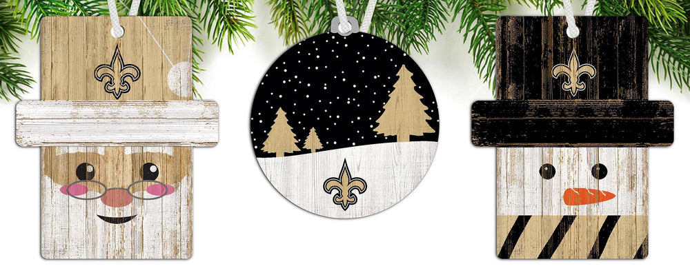 Wholesale NFL0984-Ornament 3 pack (0978, 0980, 0981) / N0984-New Orleans Saints