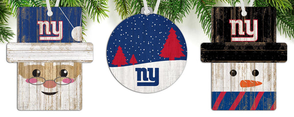 Wholesale NFL0984-Ornament 3 pack (0978, 0980, 0981) / N0984-New York Giants