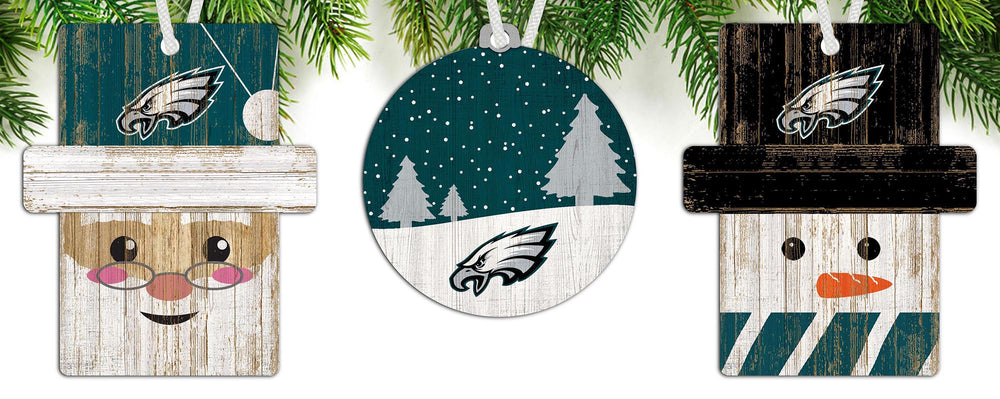 Wholesale NFL0984-Ornament 3 pack (0978, 0980, 0981) / N0984-Philadelphia Eagles