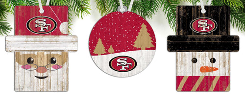 Wholesale NFL0984-Ornament 3 pack (0978, 0980, 0981) / N0984-San Francisco 49ers