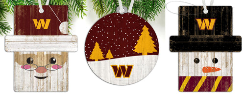 Wholesale NFL0984-Ornament 3 pack (0978, 0980, 0981) / N0984-Washington Commanders