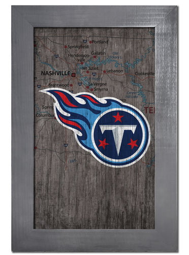 Wholesale NFL0985-City Map 11x19 Frame / N0985-Tennessee Titans