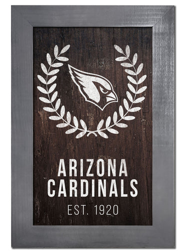 Wholesale NFL0986-Laurel Wreath 11x19 Frame / N0986-Arizona Cardinals