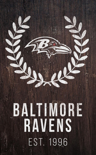 Wholesale NFL0986-Laurel Wreath 11x19 / N0986-Baltimore Ravens