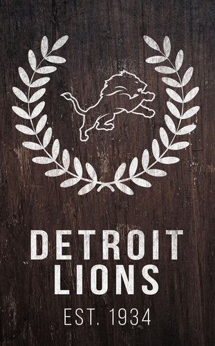 Wholesale NFL0986-Laurel Wreath 11x19 / N0986-Detroit Lions