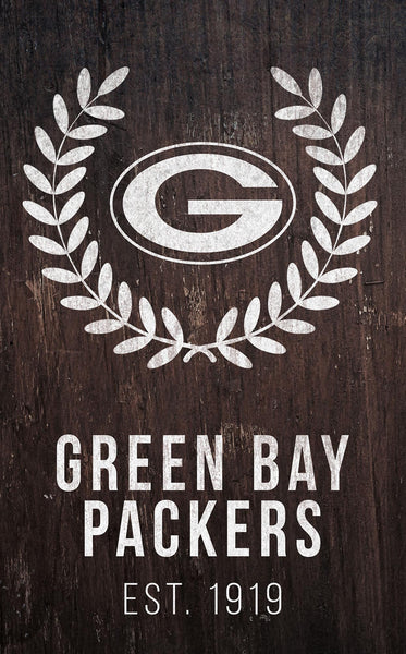 Wholesale NFL0986-Laurel Wreath 11x19 / N0986-Green Bay Packers