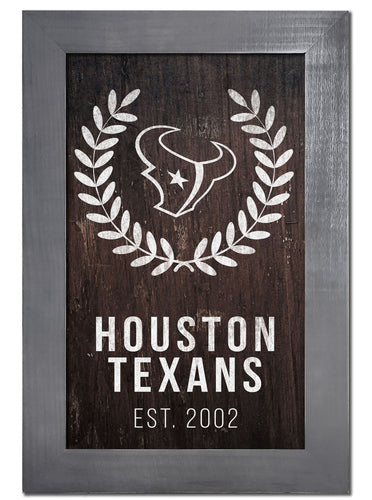 Wholesale NFL0986-Laurel Wreath 11x19 Frame / N0986-Houston Texans