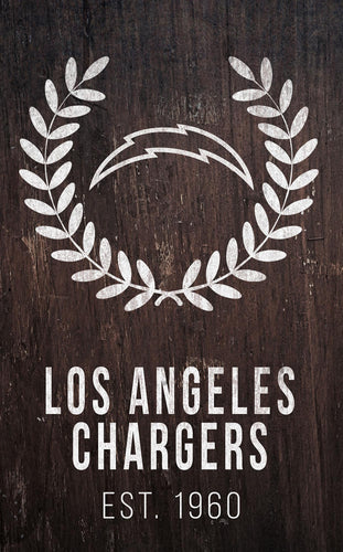 Wholesale NFL0986-Laurel Wreath 11x19 / N0986-Los Angeles Chargers