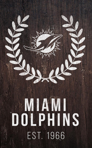 Wholesale NFL0986-Laurel Wreath 11x19 / N0986-Miami Dolphins
