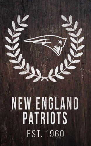 Wholesale NFL0986-Laurel Wreath 11x19 / N0986-New England Patriots