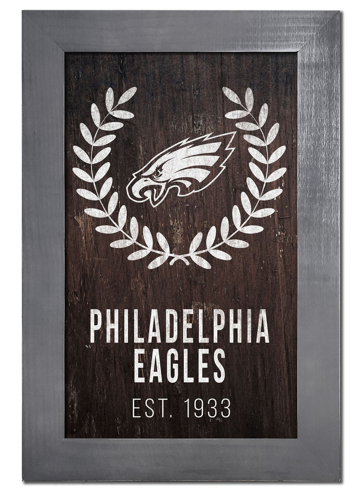 Wholesale NFL0986-Laurel Wreath 11x19 Frame / N0986-Philadelphia Eagles