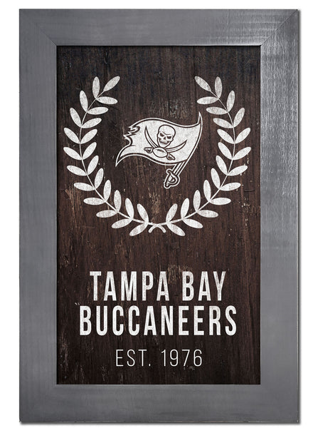 Wholesale NFL0986-Laurel Wreath 11x19 Frame / N0986-Tampa Bay Buccaneers