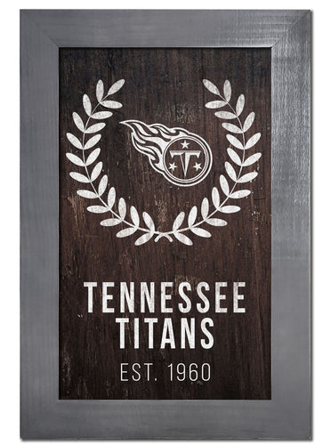 Wholesale NFL0986-Laurel Wreath 11x19 Frame / N0986-Tennessee Titans