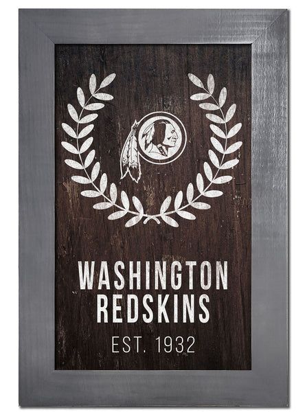 Wholesale NFL0986-Laurel Wreath 11x19 Frame / N0986-Washington Redskins