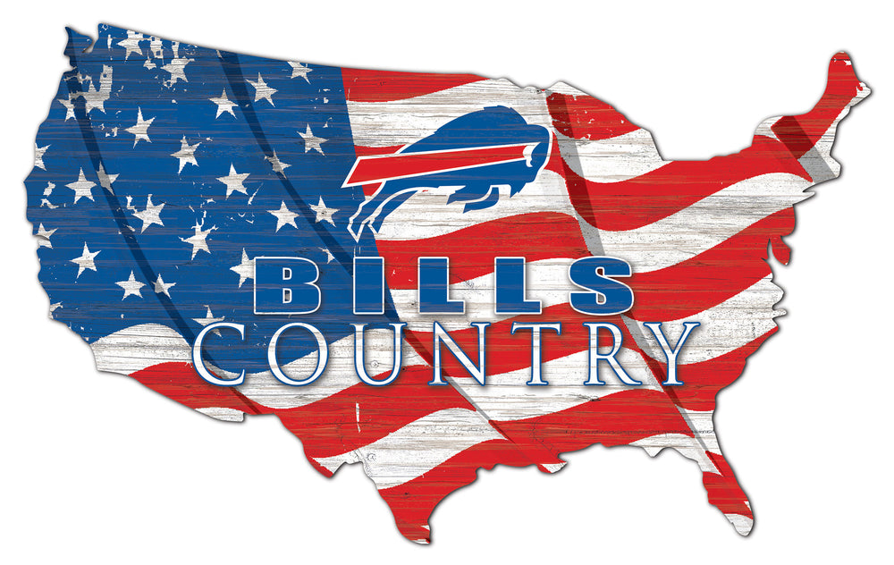 Wholesale NFL1001-USA Flag Cutout / N1001-Buffalo Bills