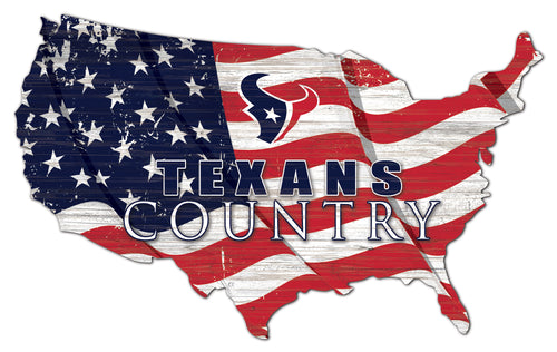 Wholesale NFL1001-USA Flag Cutout / N1001-Houston Texans