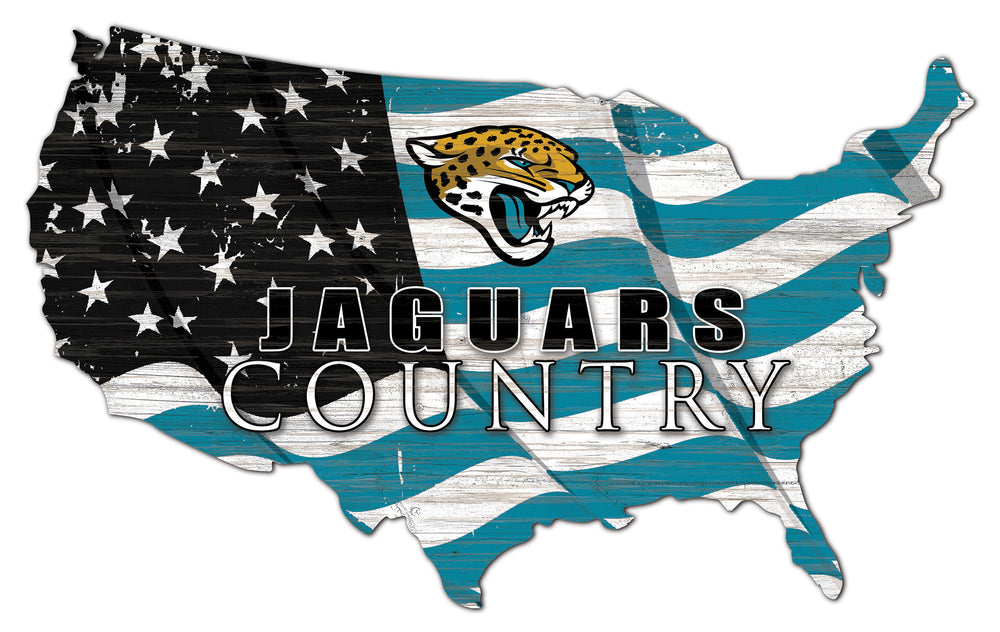 Wholesale NFL1001-USA Flag Cutout / N1001-Jacksonville Jaguars