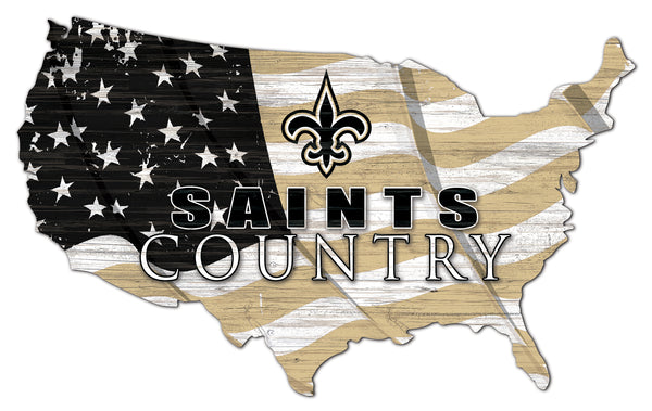 Wholesale NFL1001-USA Flag Cutout / N1001-New Orleans Saints