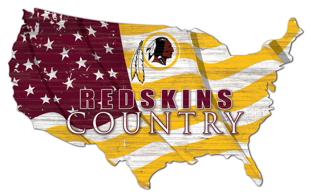 Wholesale NFL1001-USA Flag Cutout / N1001-Washington Redskins