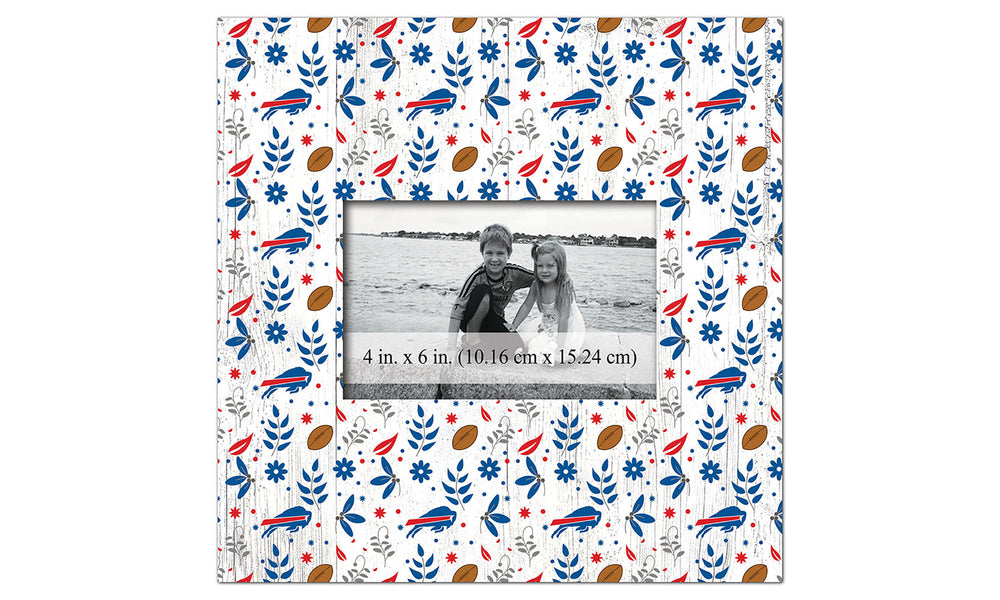 Wholesale NFL1004-Floral Pattern 10x10 Frame / N1004-Buffalo Bills