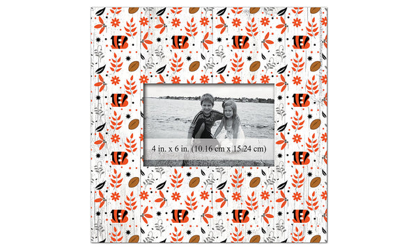 Wholesale NFL1004-Floral Pattern 10x10 Frame / N1004-Cincinnati Bengals