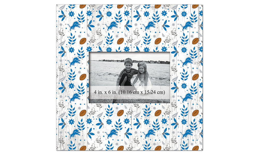 Wholesale NFL1004-Floral Pattern 10x10 Frame / N1004-Detroit Lions
