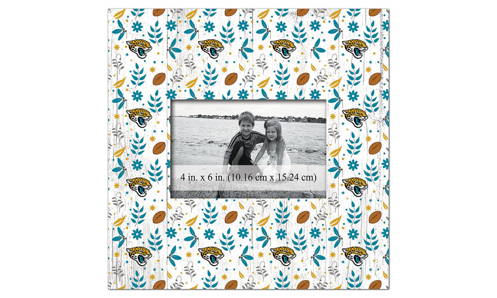 Wholesale NFL1004-Floral Pattern 10x10 Frame / N1004-Jacksonville Jaguars