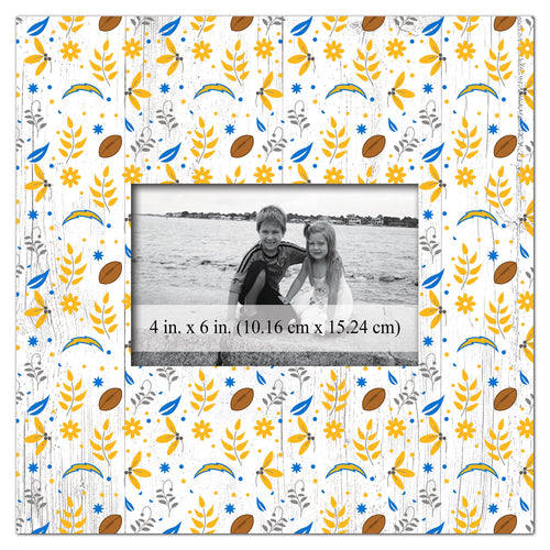 Wholesale NFL1004-Floral Pattern 10x10 Frame / N1004-Los Angeles Chargers