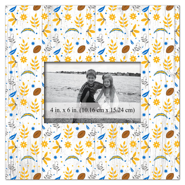 Wholesale NFL1004-Floral Pattern 10x10 Frame / N1004-Los Angeles Chargers