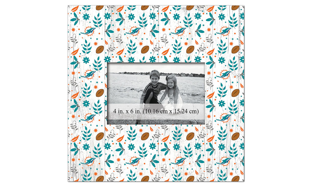 Wholesale NFL1004-Floral Pattern 10x10 Frame / N1004-Miami Dolphins