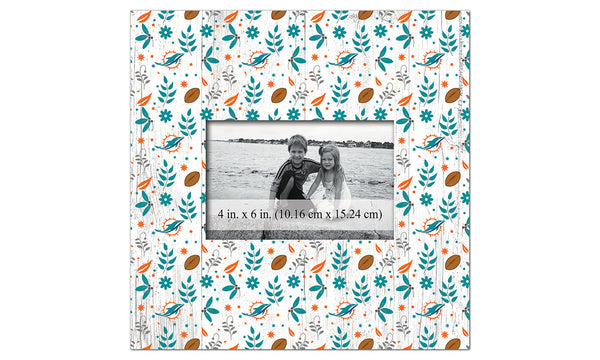 Wholesale NFL1004-Floral Pattern 10x10 Frame / N1004-Miami Dolphins