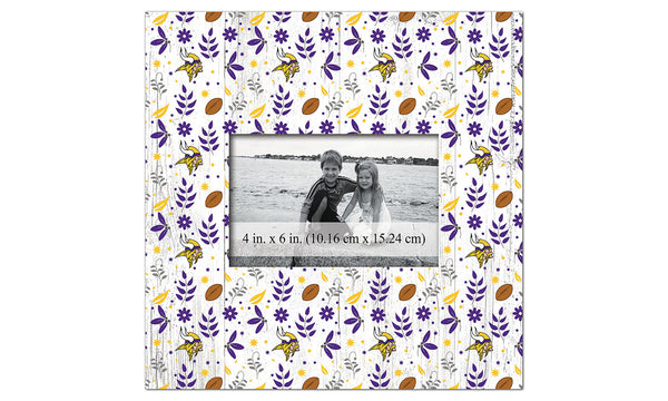 Wholesale NFL1004-Floral Pattern 10x10 Frame / N1004-Minnesota Vikings