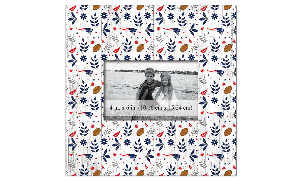 Wholesale NFL1004-Floral Pattern 10x10 Frame / N1004-New England Patriots