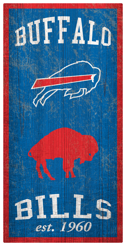 Wholesale NFL1011-Heritage Logos 6x12 / N1011-Buffalo Bills