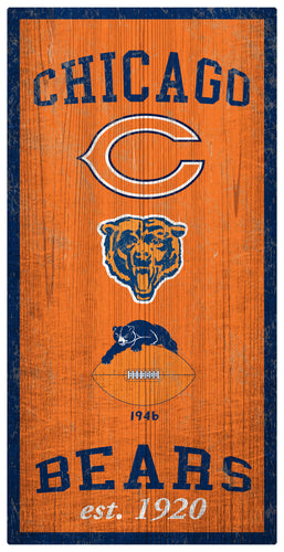 Wholesale NFL1011-Heritage Logos 6x12 / N1011-Chicago Bears