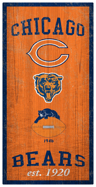 Wholesale NFL1011-Heritage Logos 6x12 / N1011-Chicago Bears