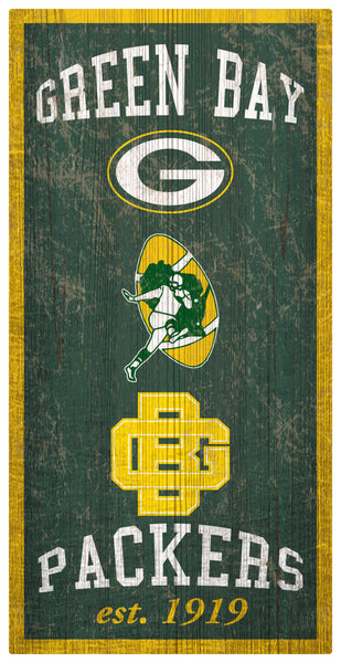 Wholesale NFL1011-Heritage Logos 6x12 / N1011-Green Bay Packers
