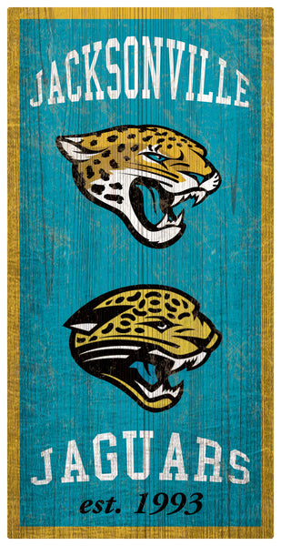 Wholesale NFL1011-Heritage Logos 6x12 / N1011-Jacksonville Jaguars