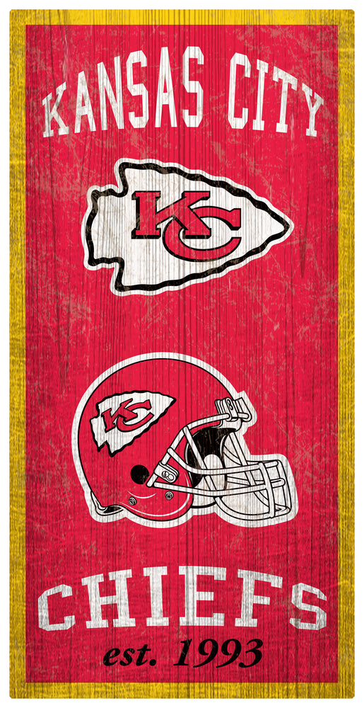 Wholesale NFL1011-Heritage Logos 6x12 / N1011-Kansas City Chiefs