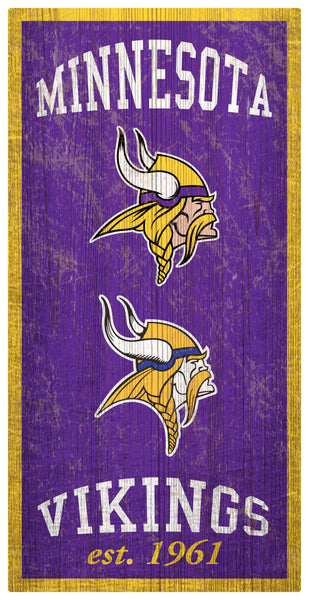 Wholesale NFL1011-Heritage Logos 6x12 / N1011-Minnesota Vikings