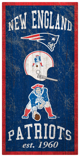Wholesale NFL1011-Heritage Logos 6x12 / N1011-New England Patriots