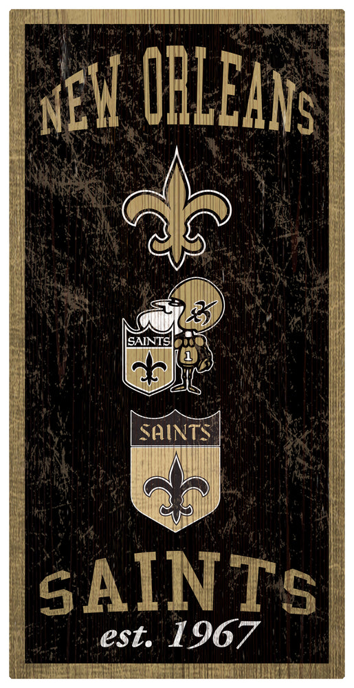 Wholesale NFL1011-Heritage Logos 6x12 / N1011-New Orleans Saints