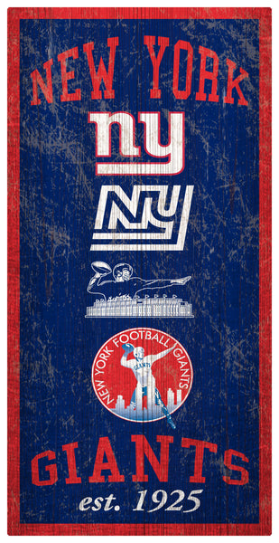 Wholesale NFL1011-Heritage Logos 6x12 / N1011-New York Giants