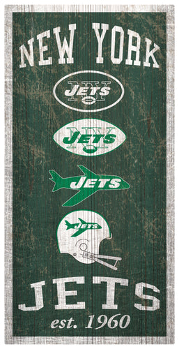 Wholesale NFL1011-Heritage Logos 6x12 / N1011-New York Jets
