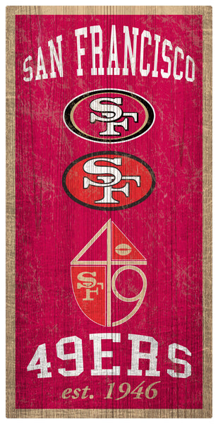 Wholesale NFL1011-Heritage Logos 6x12 / N1011-San Francisco 49ers