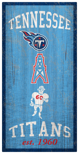 Wholesale NFL1011-Heritage Logos 6x12 / N1011-Tennessee Titans